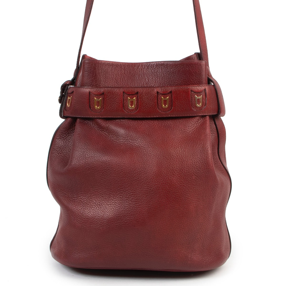 shop safe online Delvaux Bordeaux Red Calicot Bucket Bag
