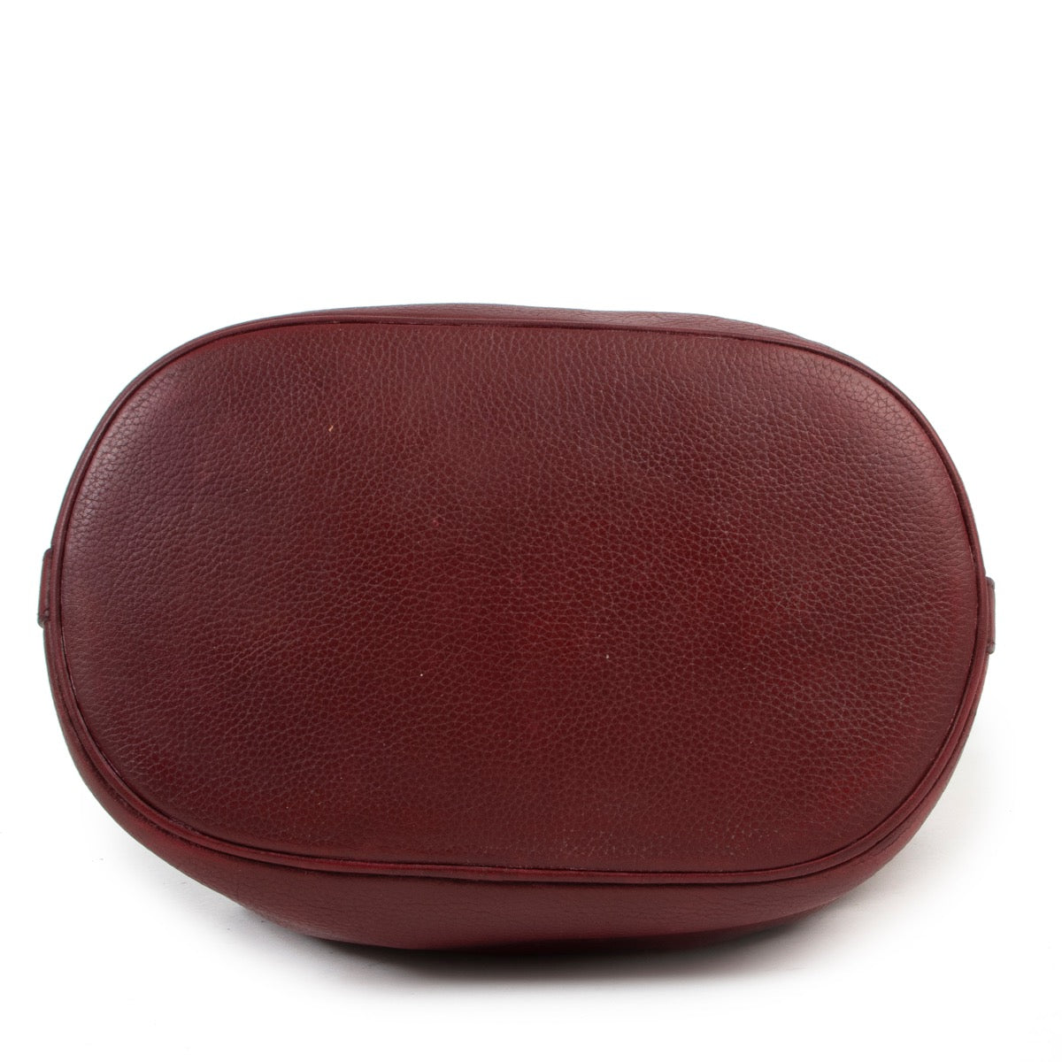 shop safe online secondhand luxury Delvaux Bordeaux Red Calicot Bucket Bag