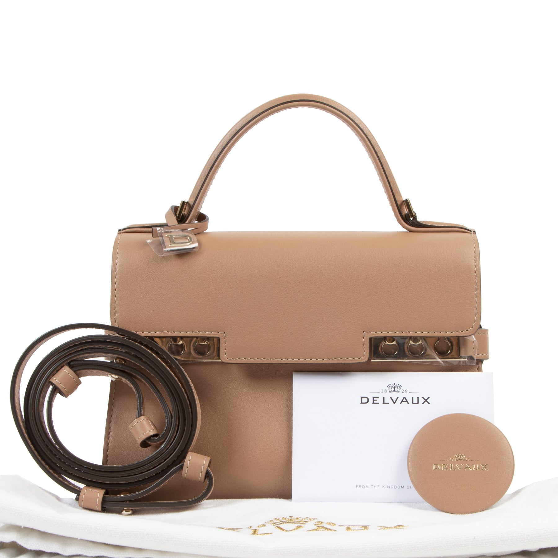 acheter en linge neuf Delvaux Mini Tempete Calf Souple Vison