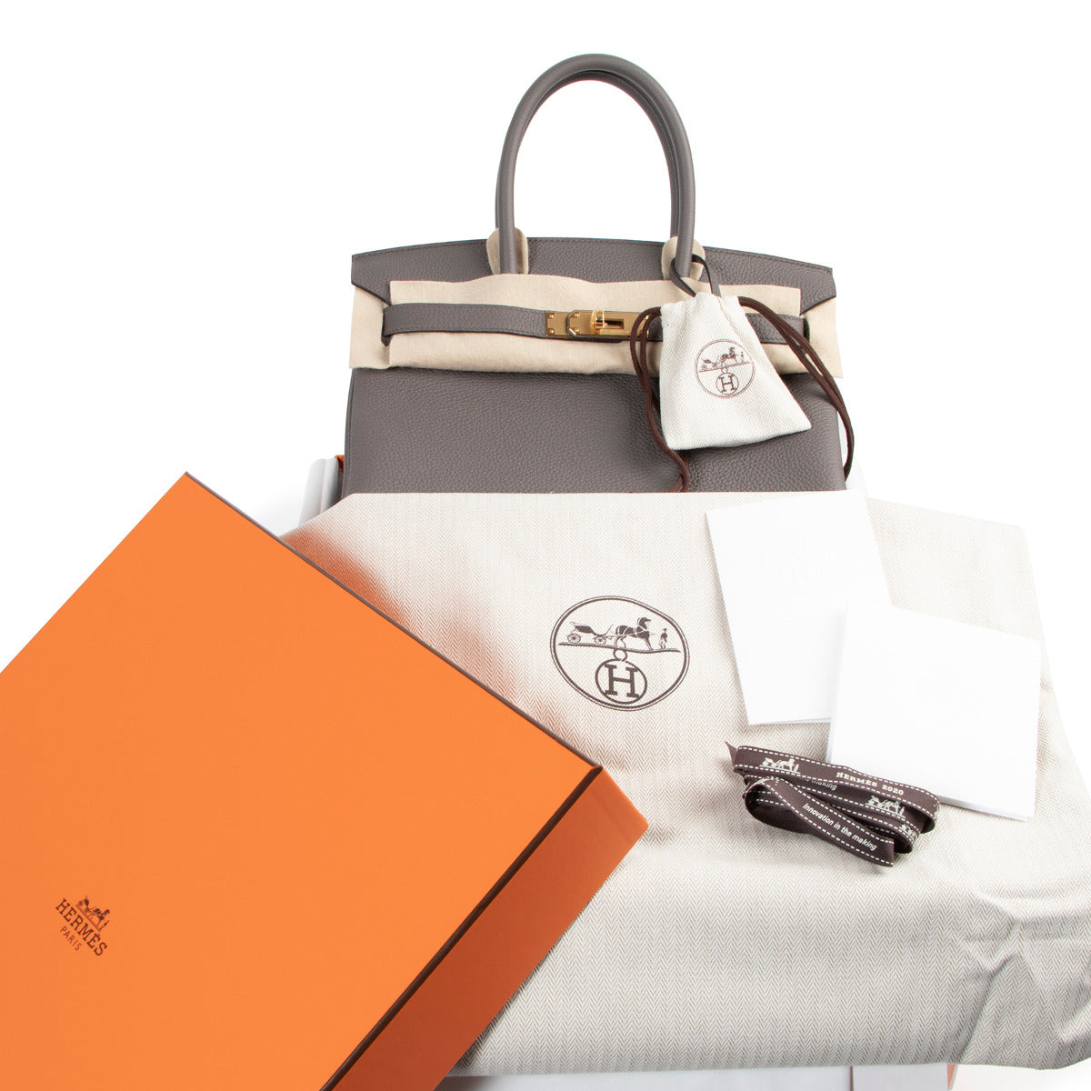 Hermès Birkin 30 Togo Gris Etain GHW