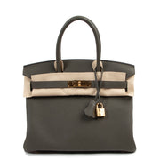 Hermes Birkin 30 Togo Vert De Gris GHW online for the best