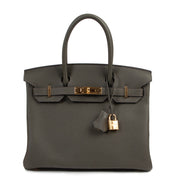 Hermes Birkin 30 Togo Vert De Gris GHW Hermes Birkin 30 Togo Vert De Gris GHW
