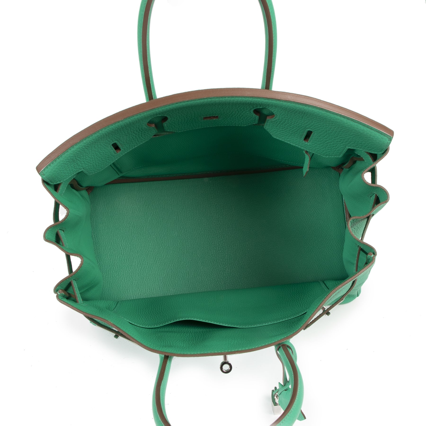 Hermès Birkin 35cm Taurillon Clemence Vert Menthe PHW