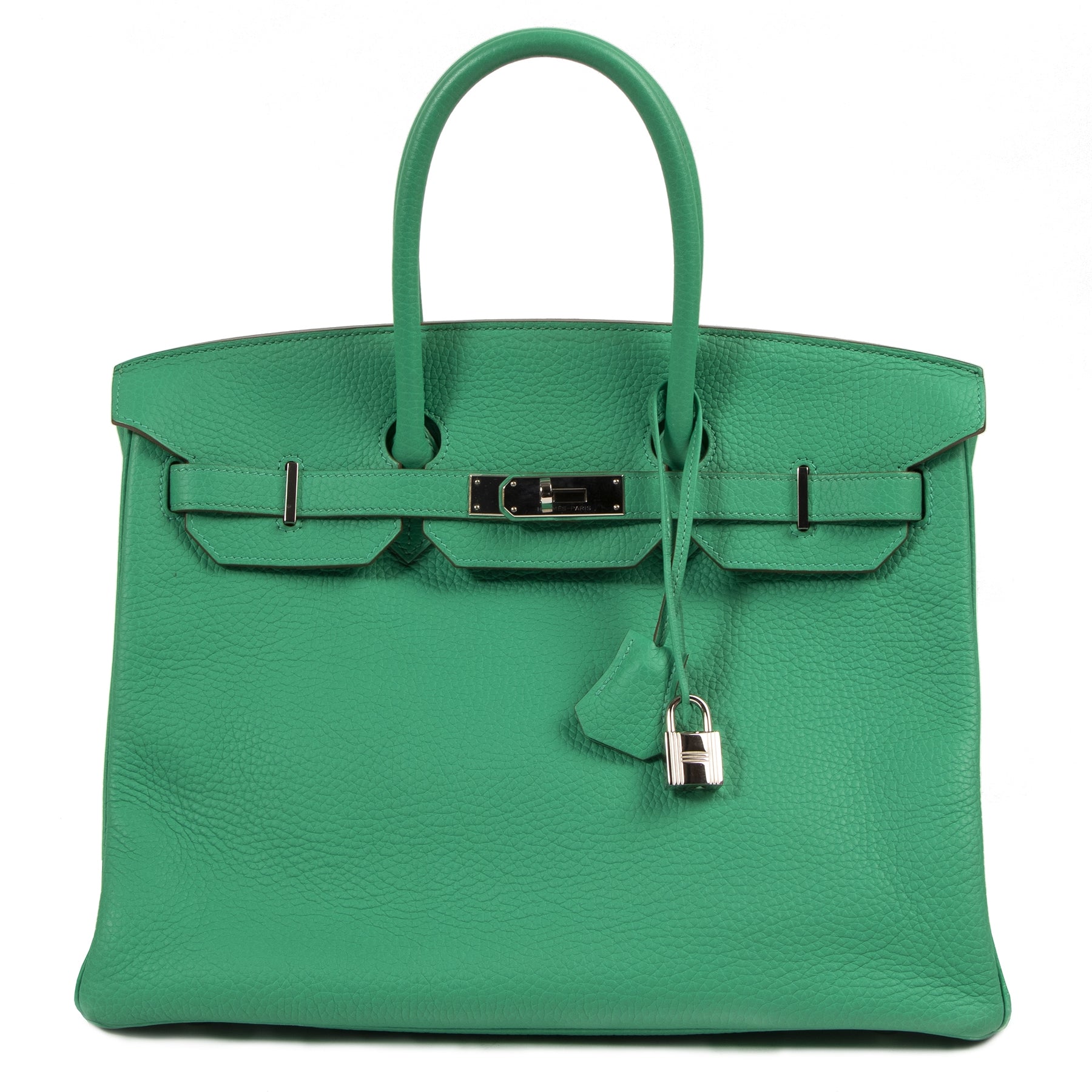 Hermès Birkin 35cm Taurillon Clemence Vert Menthe PHW