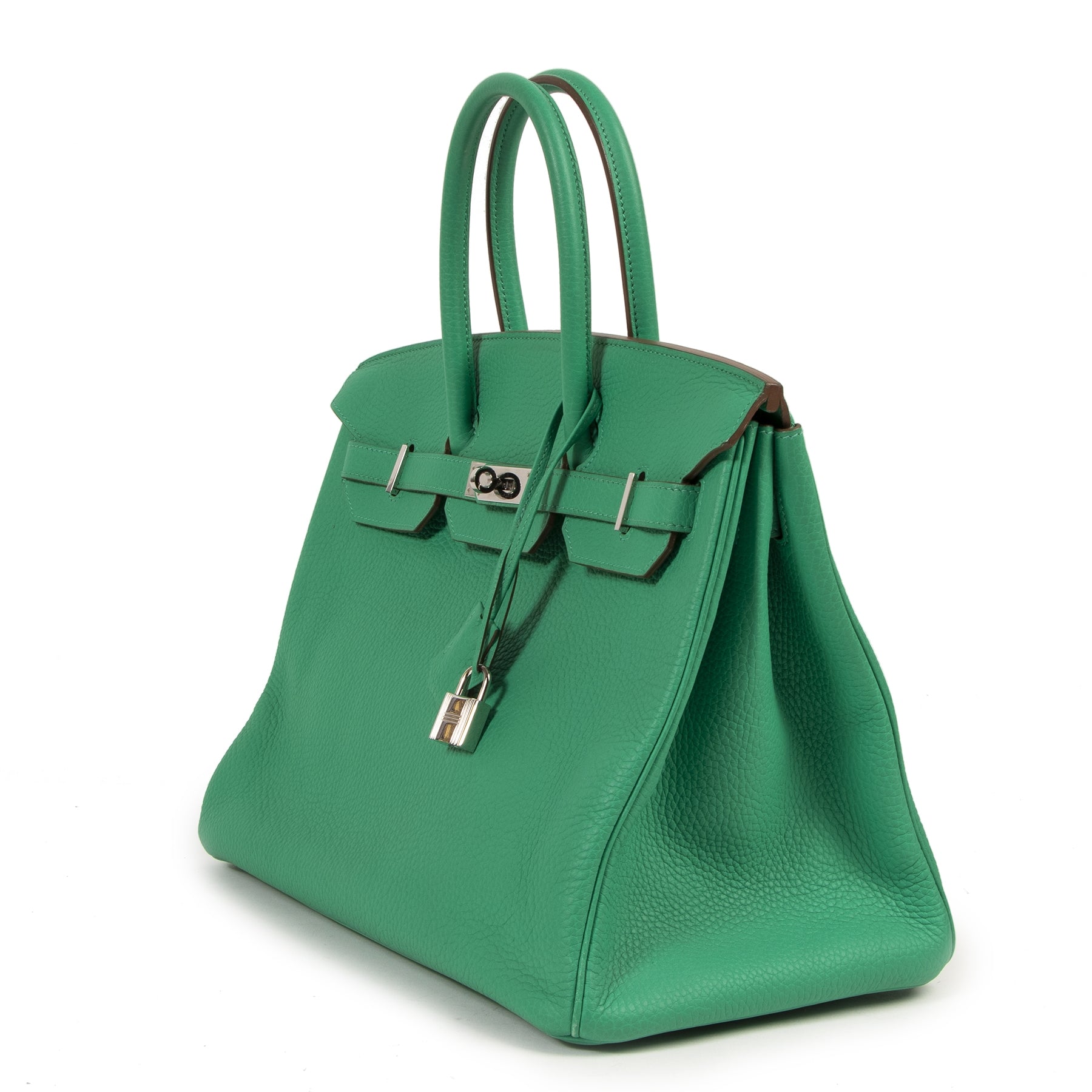 Hermès Birkin 35cm Taurillon Clemence Vert Menthe PHW