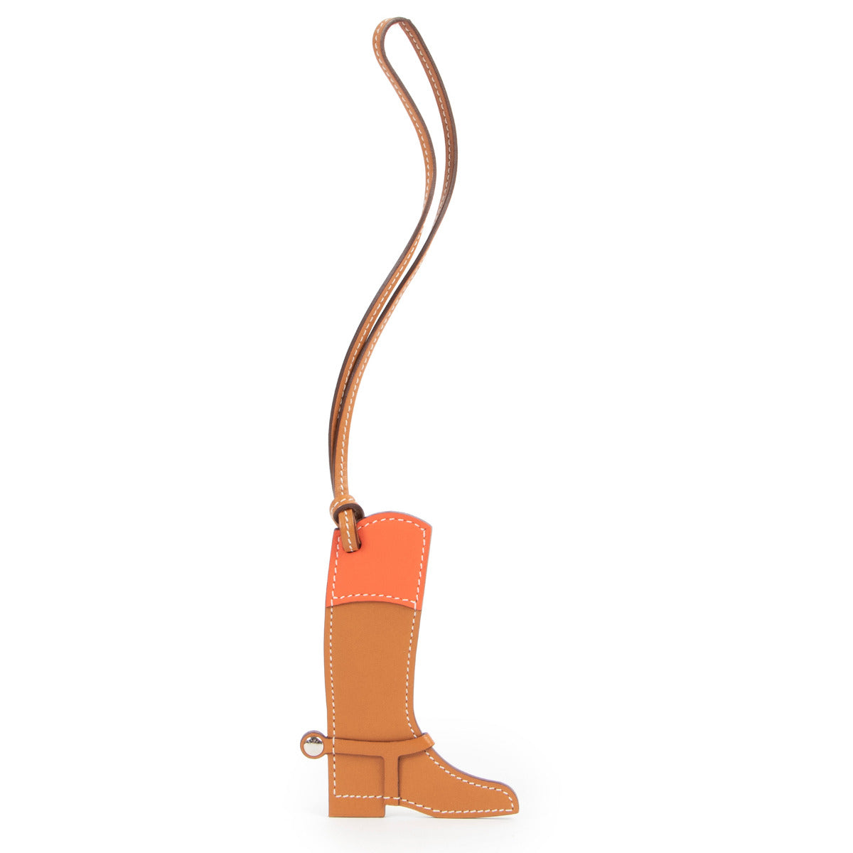 Charm de botte Hermès Paddock Terre Cuite/Capucine