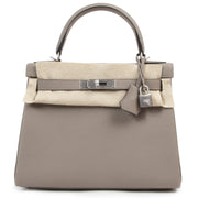 HSS *Special order* Hermès Kelly 28 Gris Asphalt Togo BRUSHED hardware