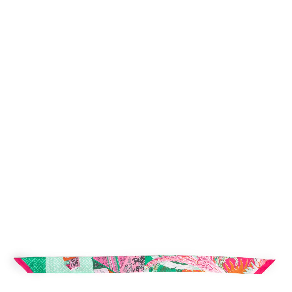 Buy online Hermès Multicolor Twilly Scarf in a safe way. Shop Hermès Multicolor Twilly Scarf in a safe way online. Buy vintage Hermès Multicolor Twilly Scarf online safely.