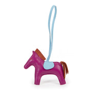 Authentieke Tweedehands Hermès Purple Milo Lambskin Rodeo Horse Bag Charm juiste prijs veilig online shoppen luxe merken webshop winkelen Antwerpen België mode fashion