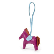 Authentic secondhand Hermès Purple Milo Lambskin Rodeo Horse Bag Charm designer accessories fashion luxury vintage webshop safe secure online shopping