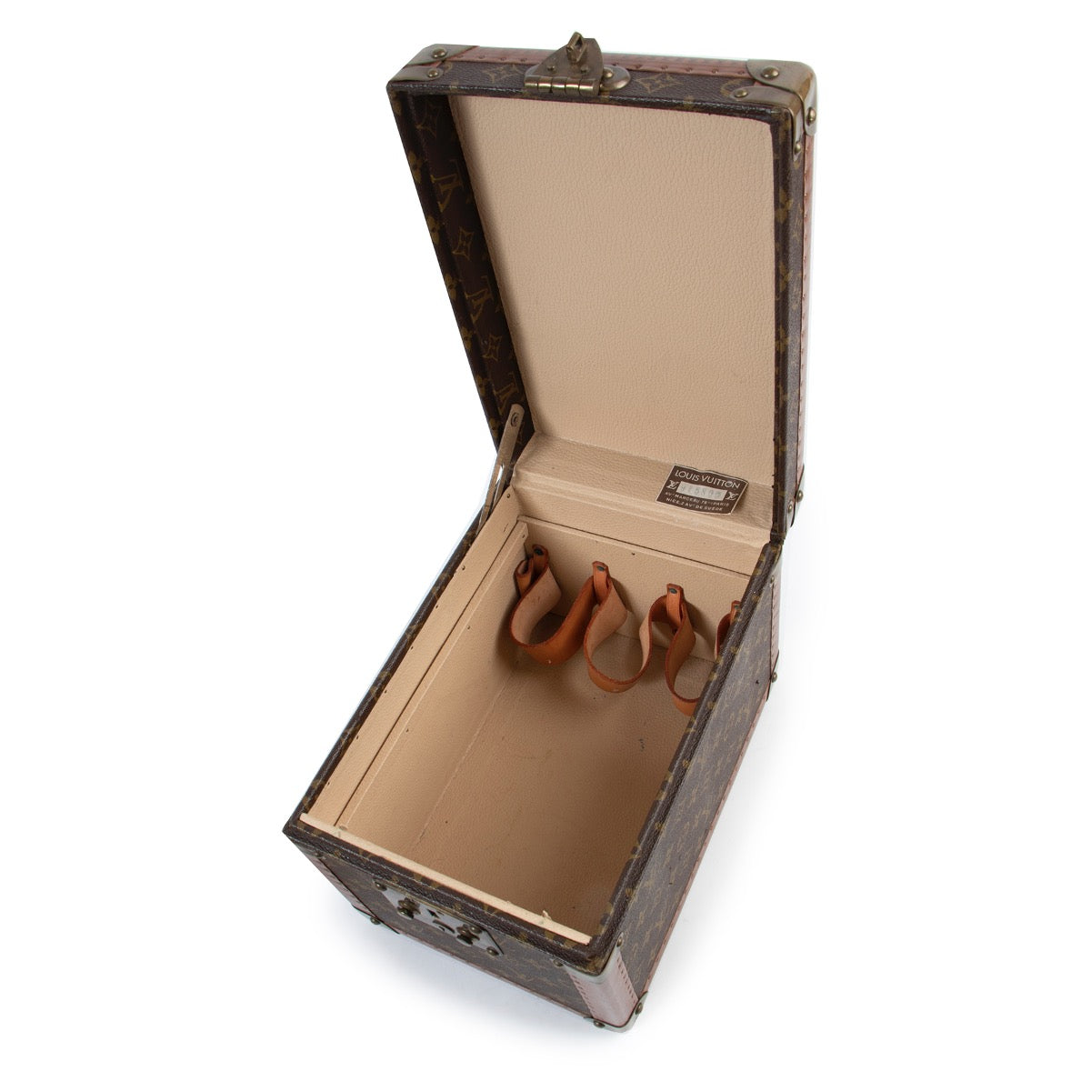 shop online at Labellov for authentic vintage Louis Vuitton Boite Flacons Monogram Cosmetic travel Trunk
