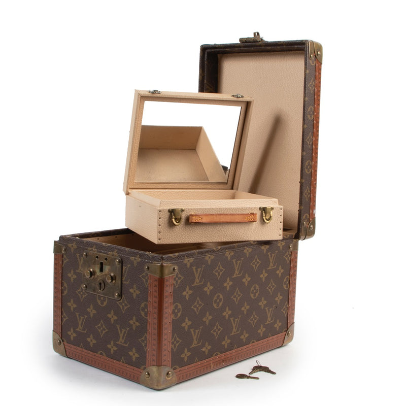 shop online at Labellov for authentic vintage Louis Vuitton Boite Flacons Monogram Cosmetic travel Trunk