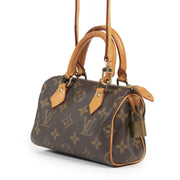 Authentieke Tweedehands Louis Vuitton Mini Speedy Bandoulière juiste prijs veilig online shoppen luxe merken webshop winkelen Antwerpen België mode fashion