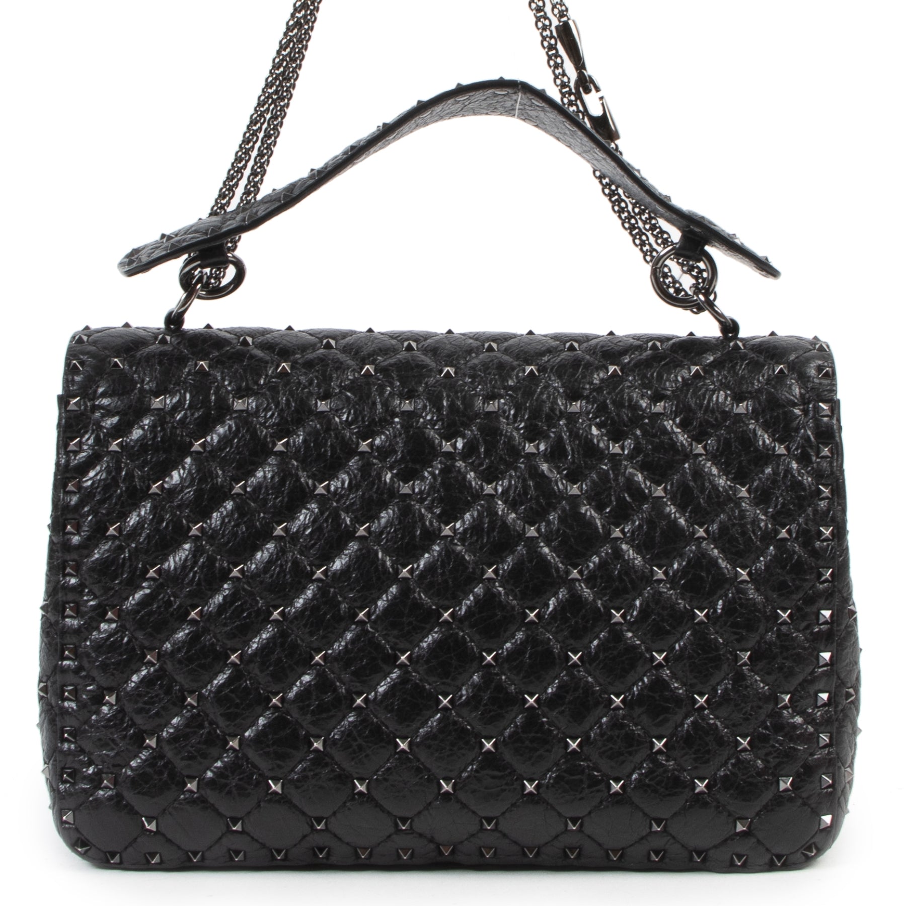 Valentino Garavani Black Rockstud Spike Bag