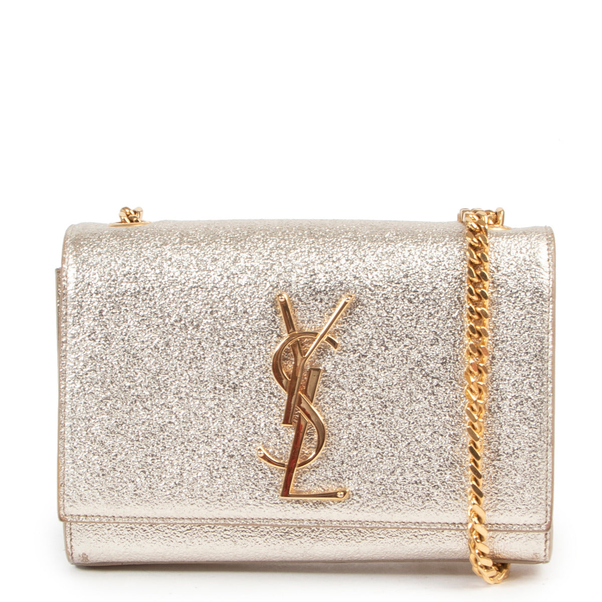 Saint Laurent YSL gold kate bag for the best price at Labellov secondhand luxury at Labellov