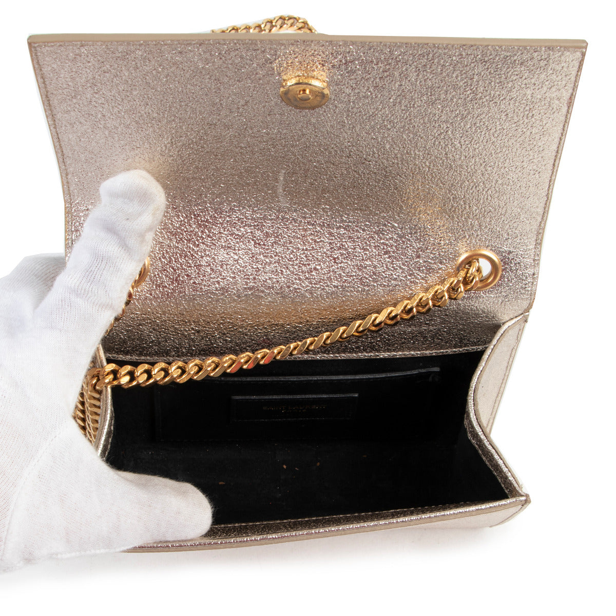 Saint Laurent Gold Kate Tassel Mini Bag