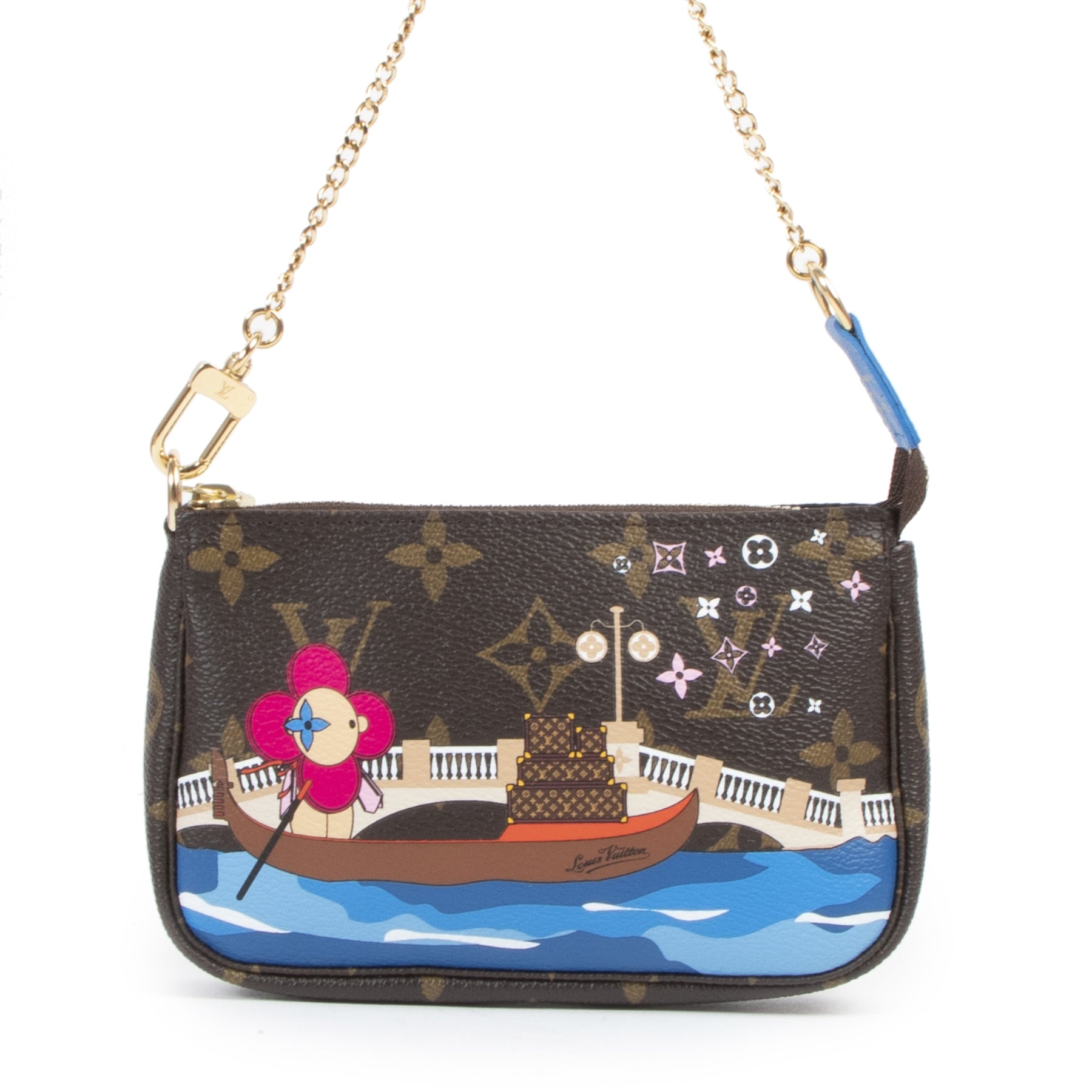 Authentieke Tweedehands Louis Vuitton Mini Pochette Accessoire Monogram juiste prijs veilig online shoppen luxe merken webshop winkelen Antwerpen België mode fashion