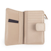 Authentic secondhand Prada Beige Medium Saffiano Wallet designer accessories fashion luxury vintage webshop