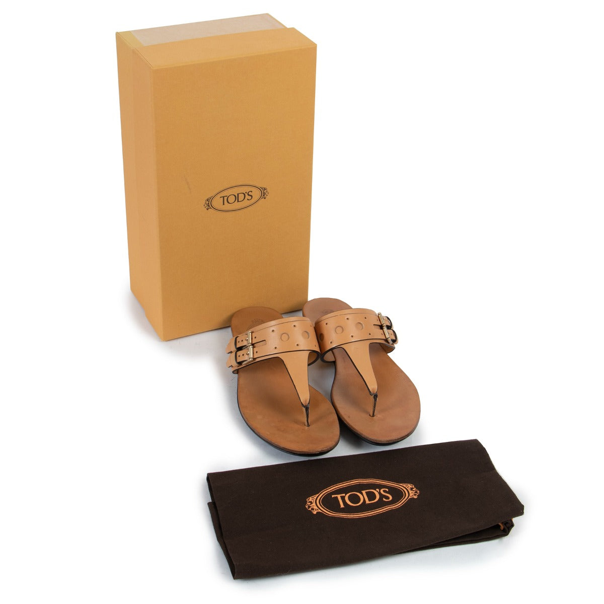 Tod's Cognac Sandals - Size 36 now available at Labellov Luxury for a reasonable price and in very good condition. Shop secondhand tods designer shoes