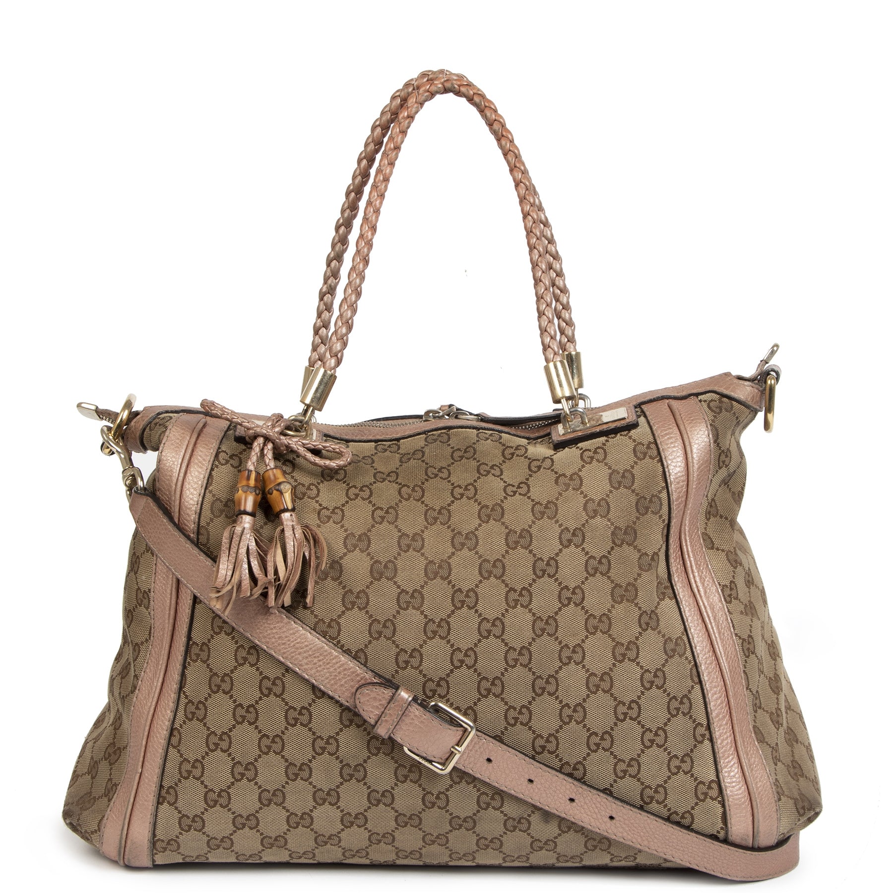 Gucci GG Canvas Bella Tote Satchel Bag for the best price at Labellov secondhand luxury
