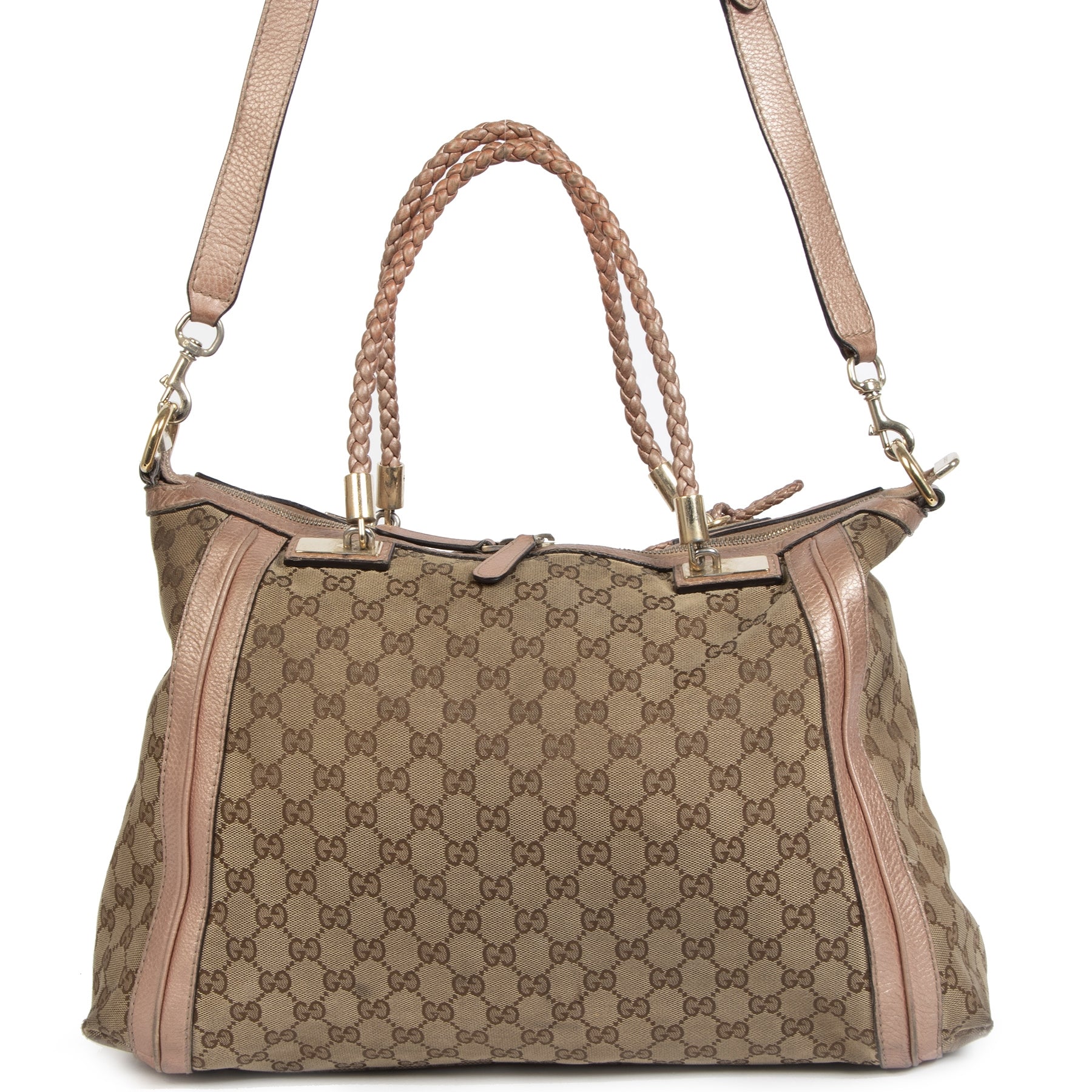 Koop en verkoop uw authentieke Gucci GG Canvas Bella Tote Satchel Bag