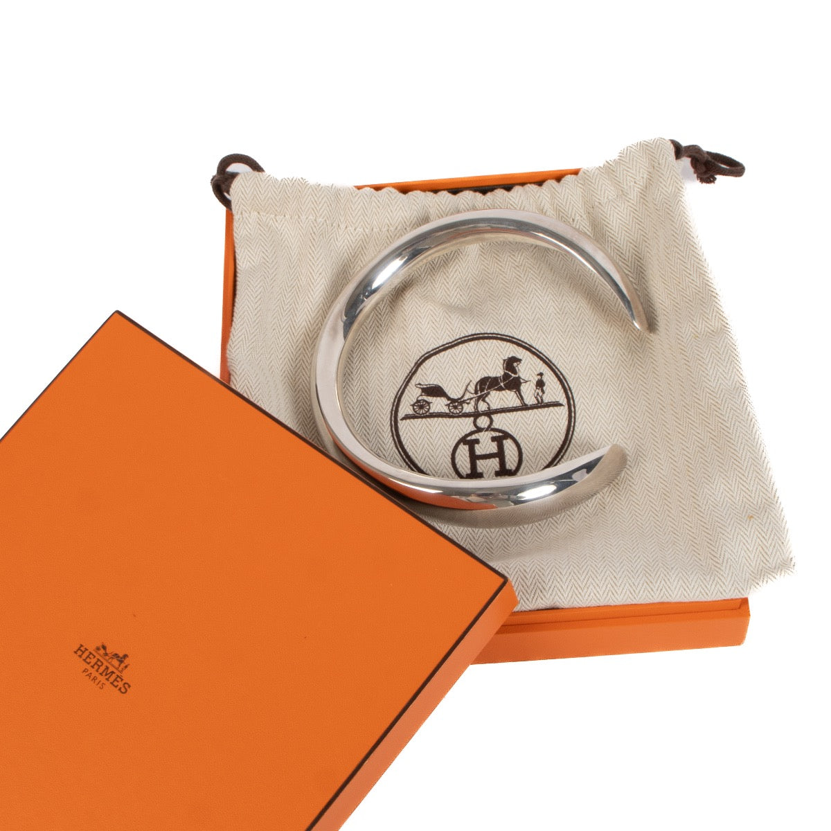 Shop 100% authentic second-hand Hermès Silver 925 Torque Mombasa Necklace on Labellov.com