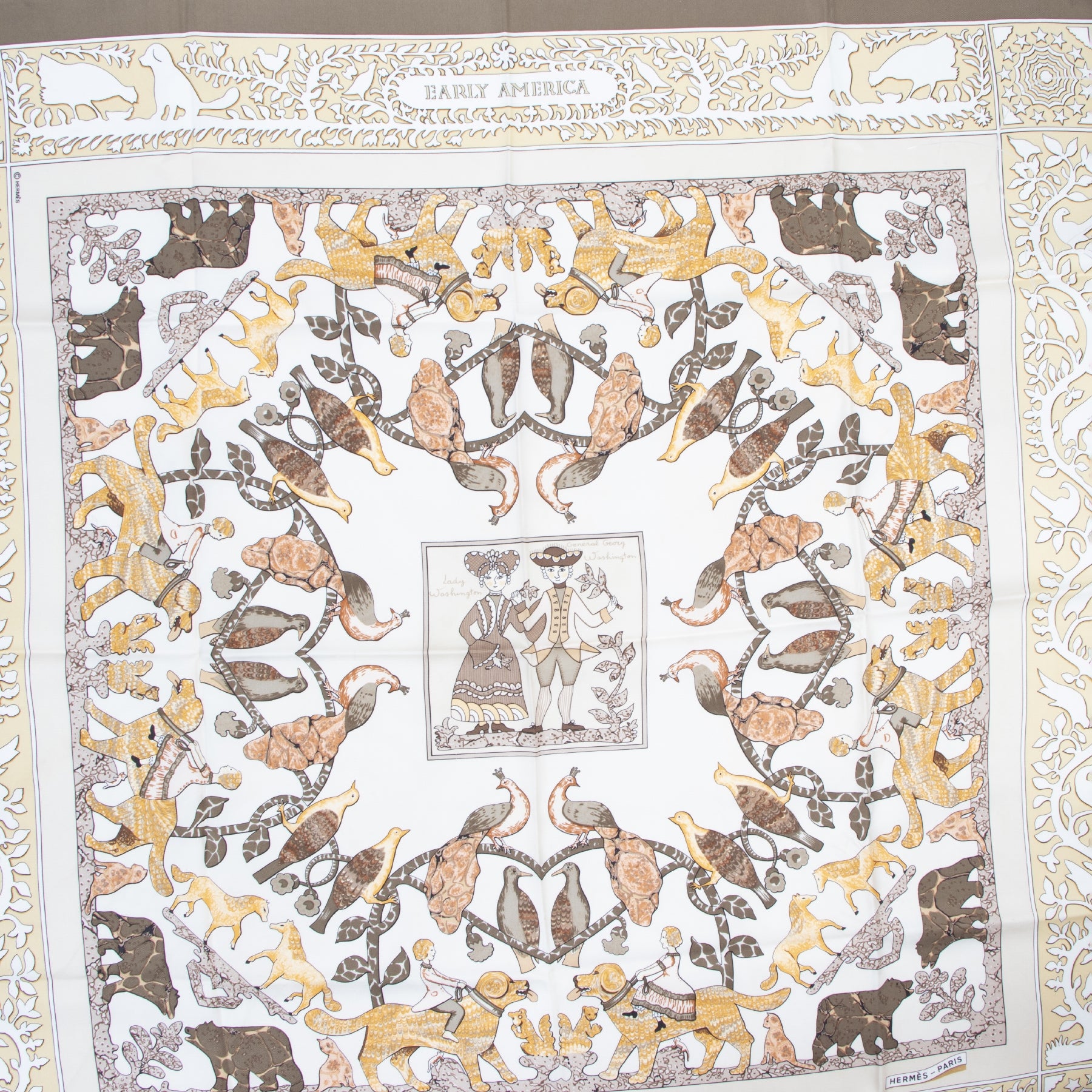 Hermès Early America Silk Scarf – Labellov