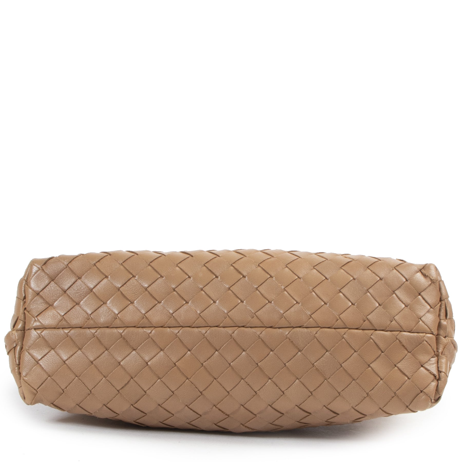 Authentic secondhand Bottega Veneta Beige Intrecciato Woven Pochette designer bags fashion luxury vintage webshop safe secure online shopping