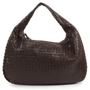 Authentieke Tweedehands Bottega Veneta Brown Intrecciato Woven Leather Hobo Bag juiste prijs veilig online shoppen luxe merken webshop winkelen Antwerpen België mode fashion