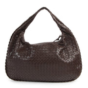 Authentic secondhand Bottega Veneta Brown Intrecciato Woven Leather Hobo Bag designer bags fashion luxury vintage webshop safe secure online shopping
