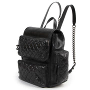 Authentic secondhand Chanel Black Aged Quilted Lambskin Leather 'Casual Rock' Backpack designer bags fashion luxury vintage webshop safe secure online shopping