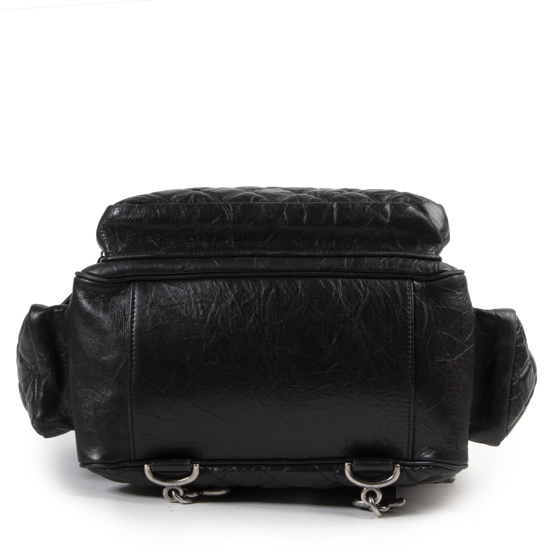 Authentic secondhand Chanel Black Aged Quilted Lambskin Leather 'Casual Rock' Backpack designer bags fashion luxury vintage webshop safe secure online shopping