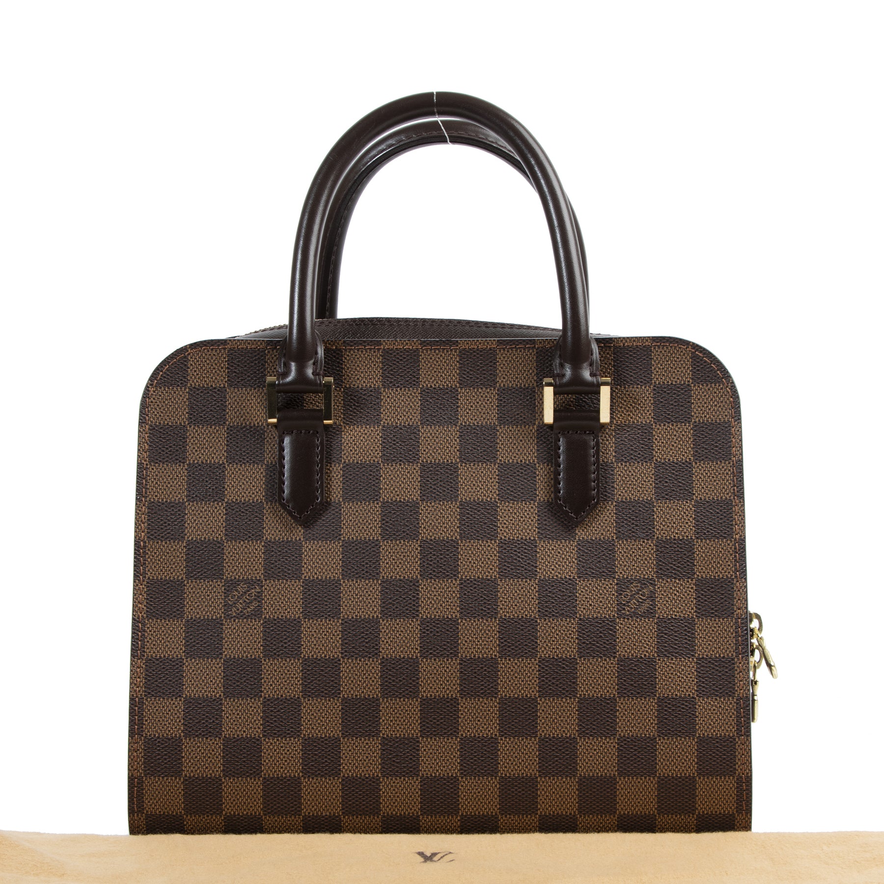 Authentic secondhand Louis Vuitton Damier Ebene Triana Bag designer bags fashion luxury vintage webshop safe secure online shopping