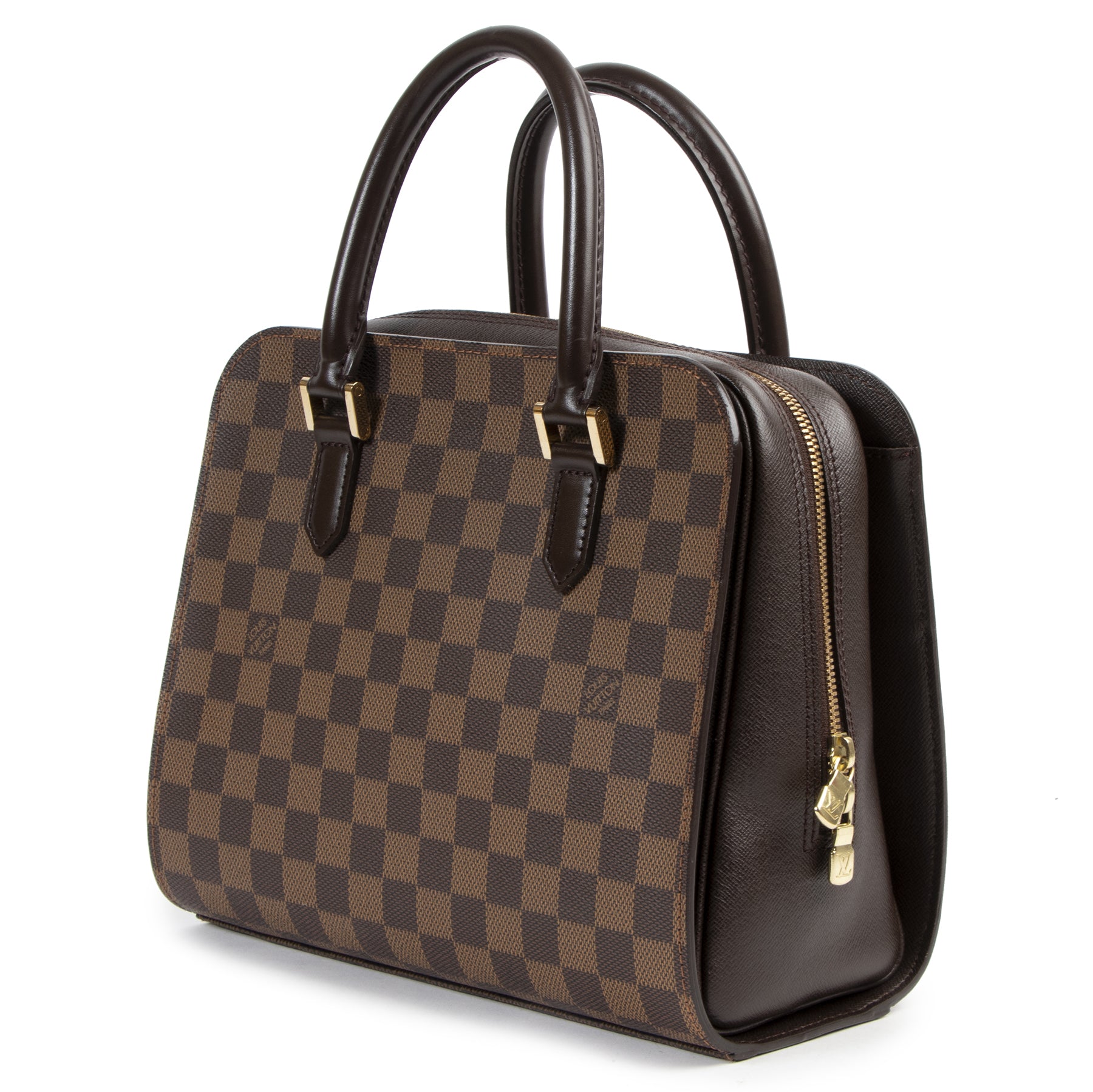 Authentieke Tweedehands Louis Vuitton Damier Ebene Triana Bag juiste prijs veilig online shoppen luxe merken webshop winkelen Antwerpen België mode fashion