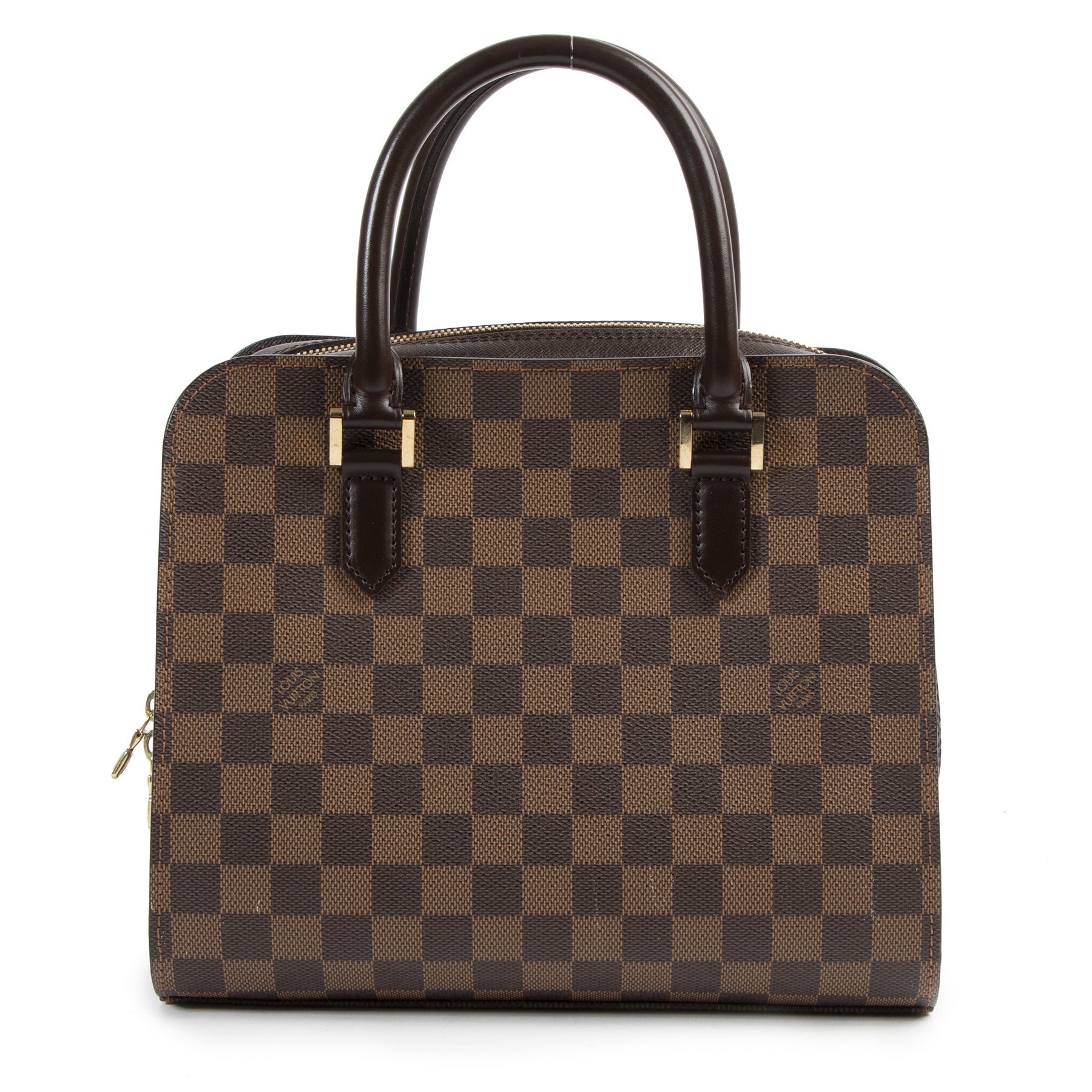 Authentieke Tweedehands Louis Vuitton Damier Ebene Triana Bag juiste prijs veilig online shoppen luxe merken webshop winkelen Antwerpen België mode fashion