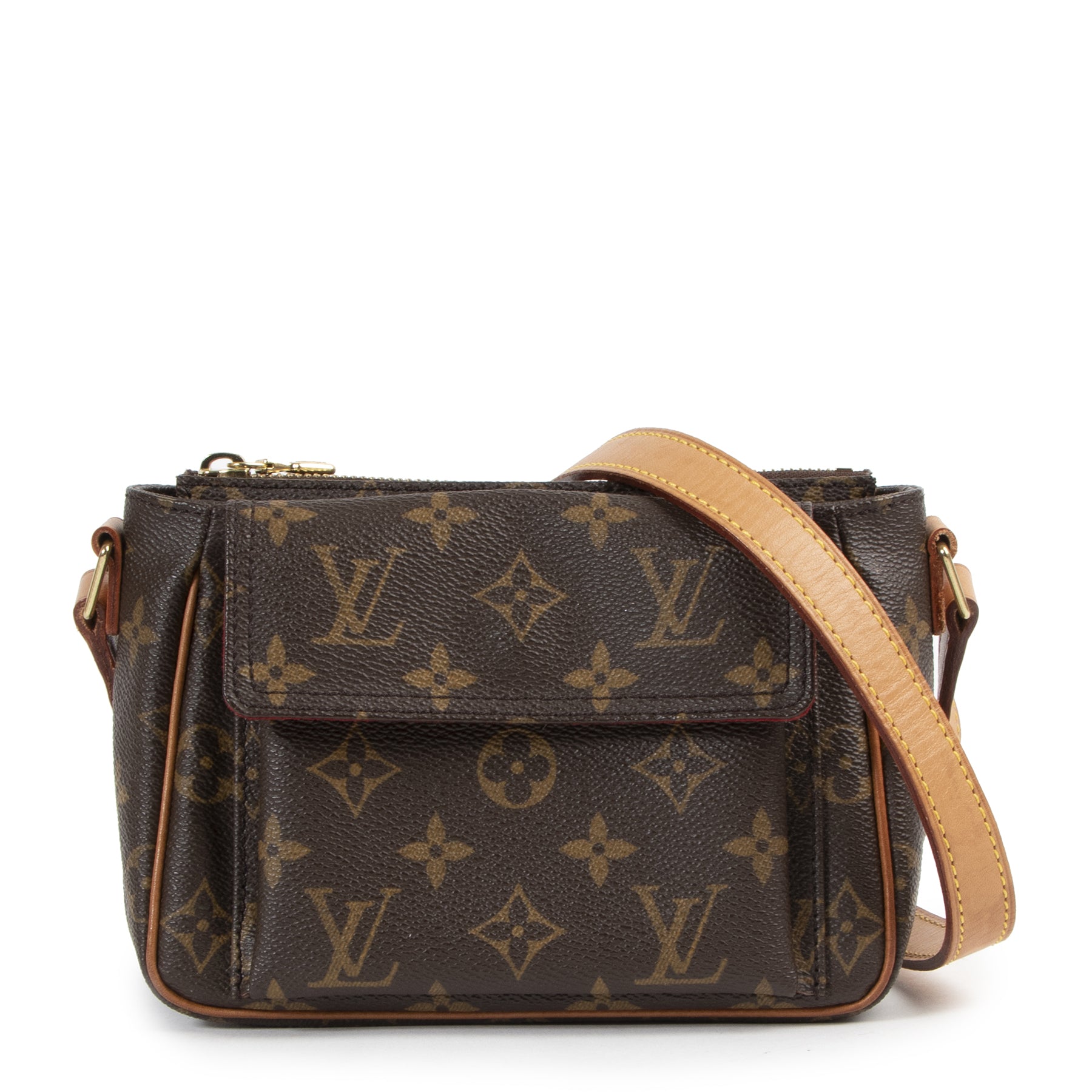 Authentieke Tweedehands Louis Vuitton Monogram Viva Cite PM Crossbody Bag juiste prijs veilig online shoppen luxe merken webshop winkelen Antwerpen België mode fashion