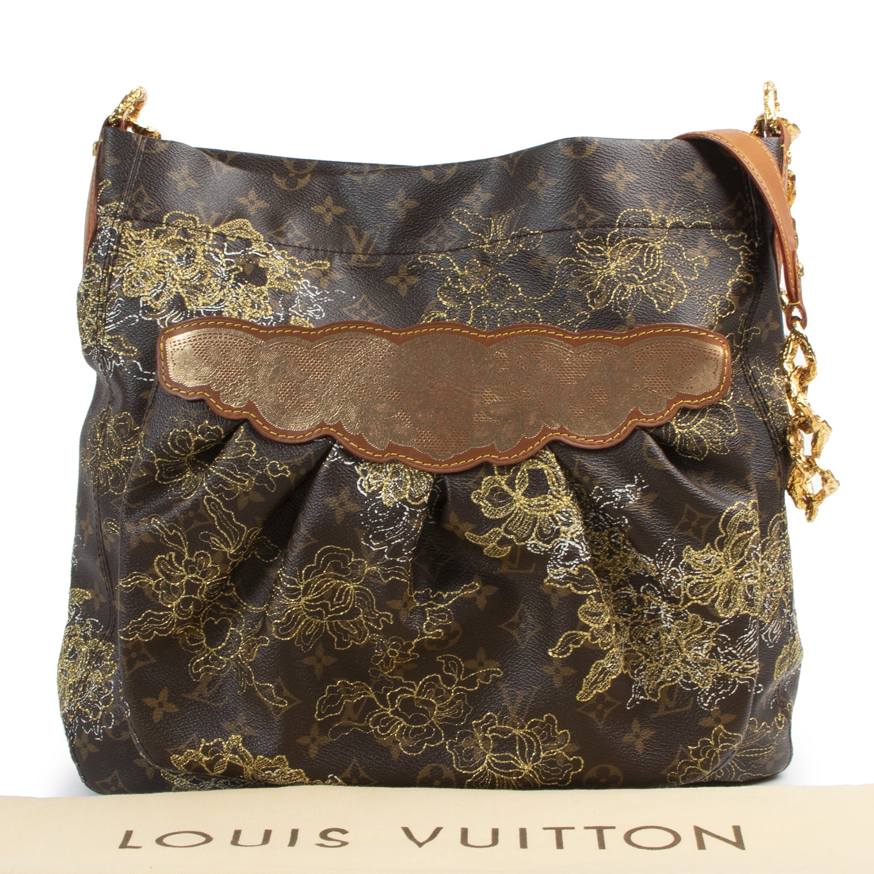 Authentic secondhand Louis Vuitton Limited Edition Monogram Dentelle Fersen Bag designer bags fashion luxury vintage webshop safe secure online shopping