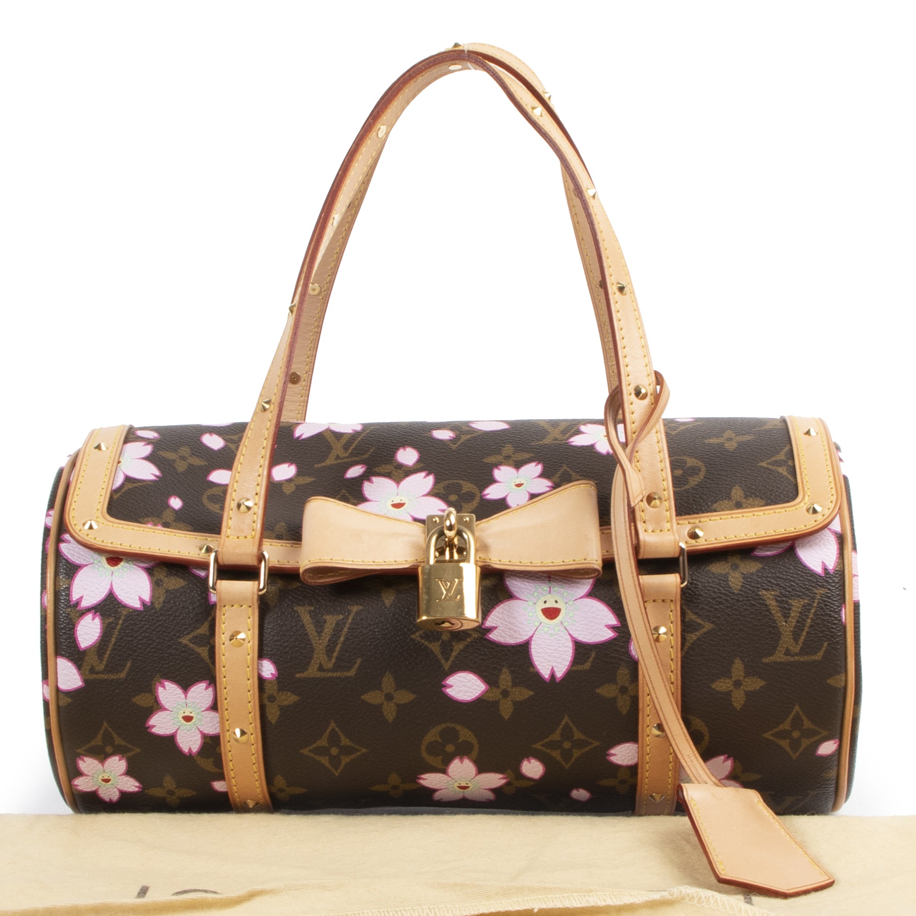 Authentic secondhand Louis Vuitton Murakami Papillon Cherry Blossom Bag designer bags fashion luxury vintage webshop safe secure online shopping