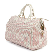 Authentic secondhand Louis Vuitton Pink/White Monogram Mini Lin Croisette Speedy 30 Bag designer bags fashion luxury vintage webshop safe secure online shopping