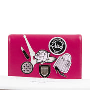 Dior Diorama Pink Patch Embellished Wallet on Chain Bag