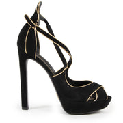 Louis Vuitton Black & Gold Platform Pumps aan de beste prijs te koop bij Labellov tweedehands luxe