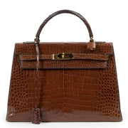 Hermès Kelly 32 Croco GHW Vintage