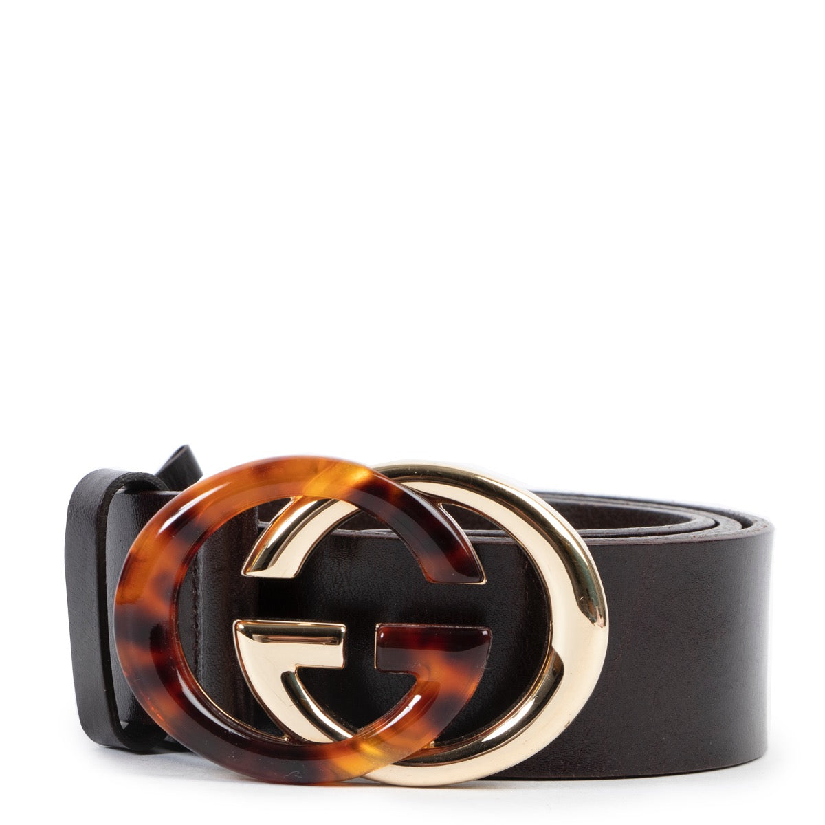 Shop safe online 100% authentic second hand Gucci Brown Interlocking G Belt - Size 85 at the right price at Labellov in Antwerp.