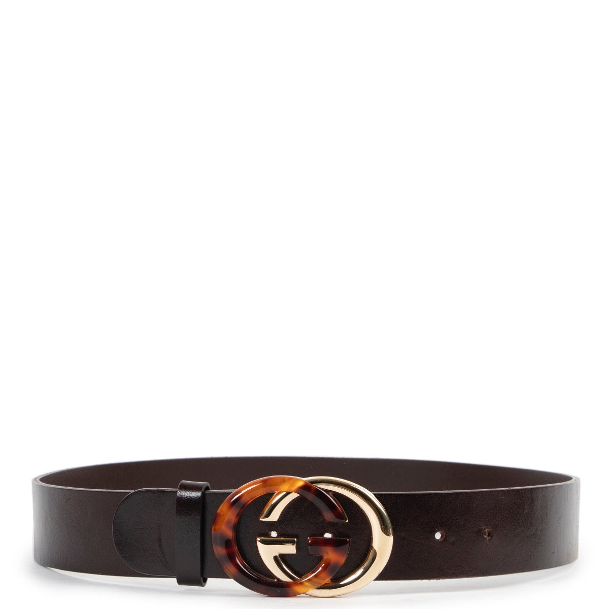 Shop safe online 100% authentic second hand Gucci Brown Interlocking G Belt - Size 85 at the right price at Labellov in Antwerp.