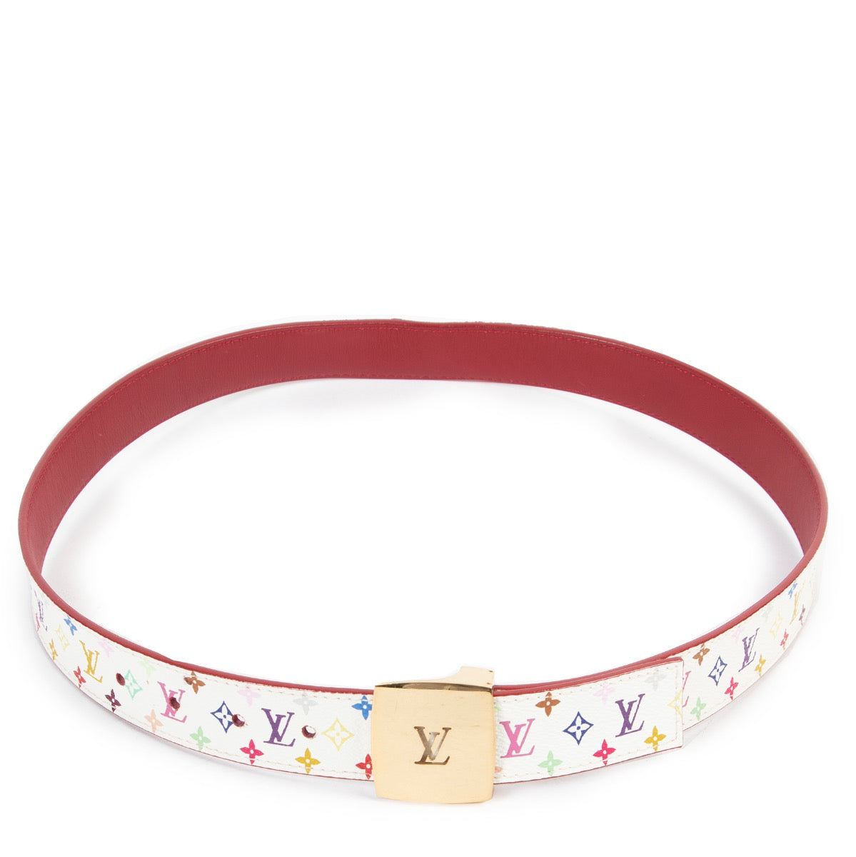 Shop safe online 100% authentic second hand Louis Vuitton Monogram Murakami Belt - Size 85 in very good condition at the right price at Labellov in Antwerp.