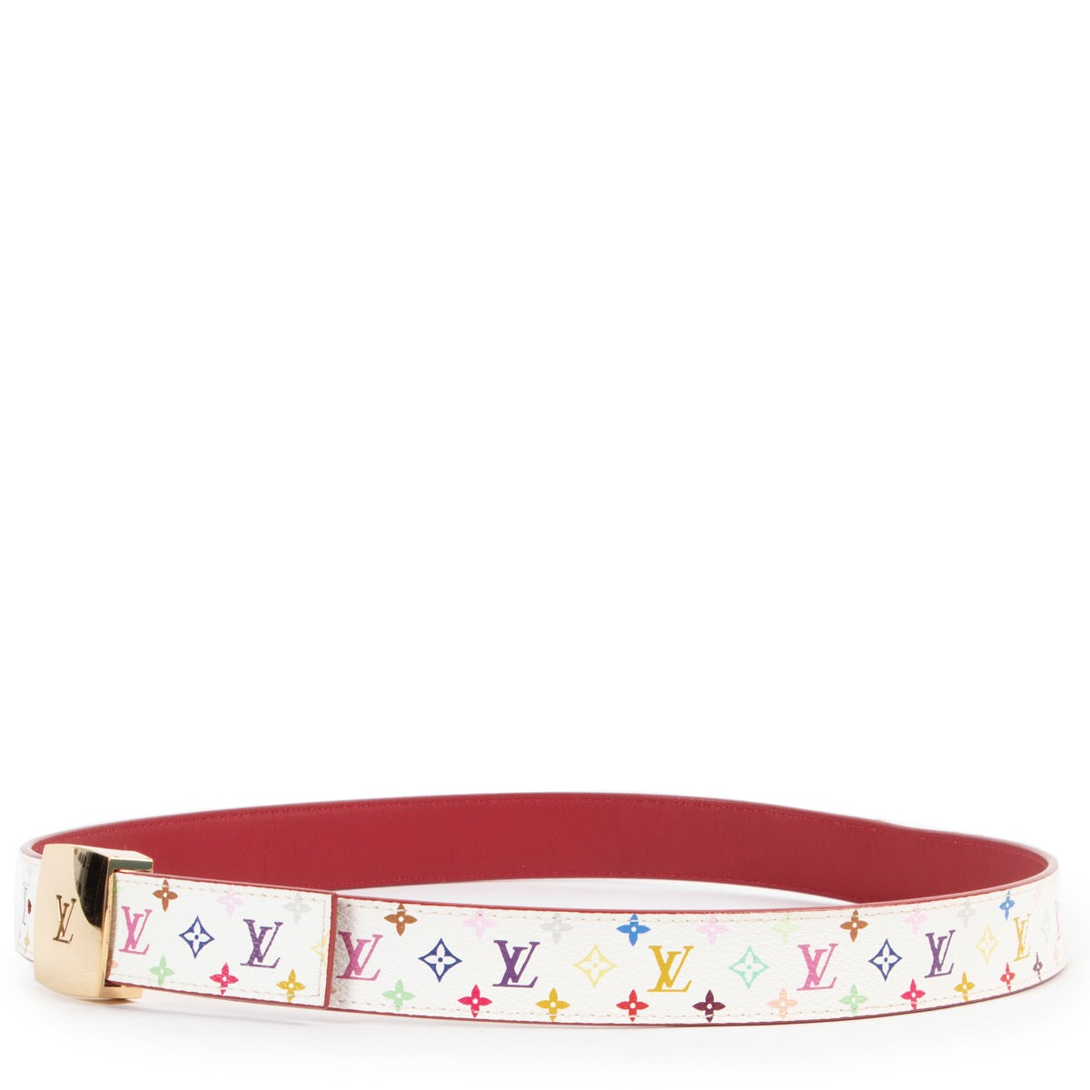 Shop safe online 100% authentic second hand Louis Vuitton Monogram Murakami Belt - Size 85 in very good condition at the right price at Labellov in Antwerp.