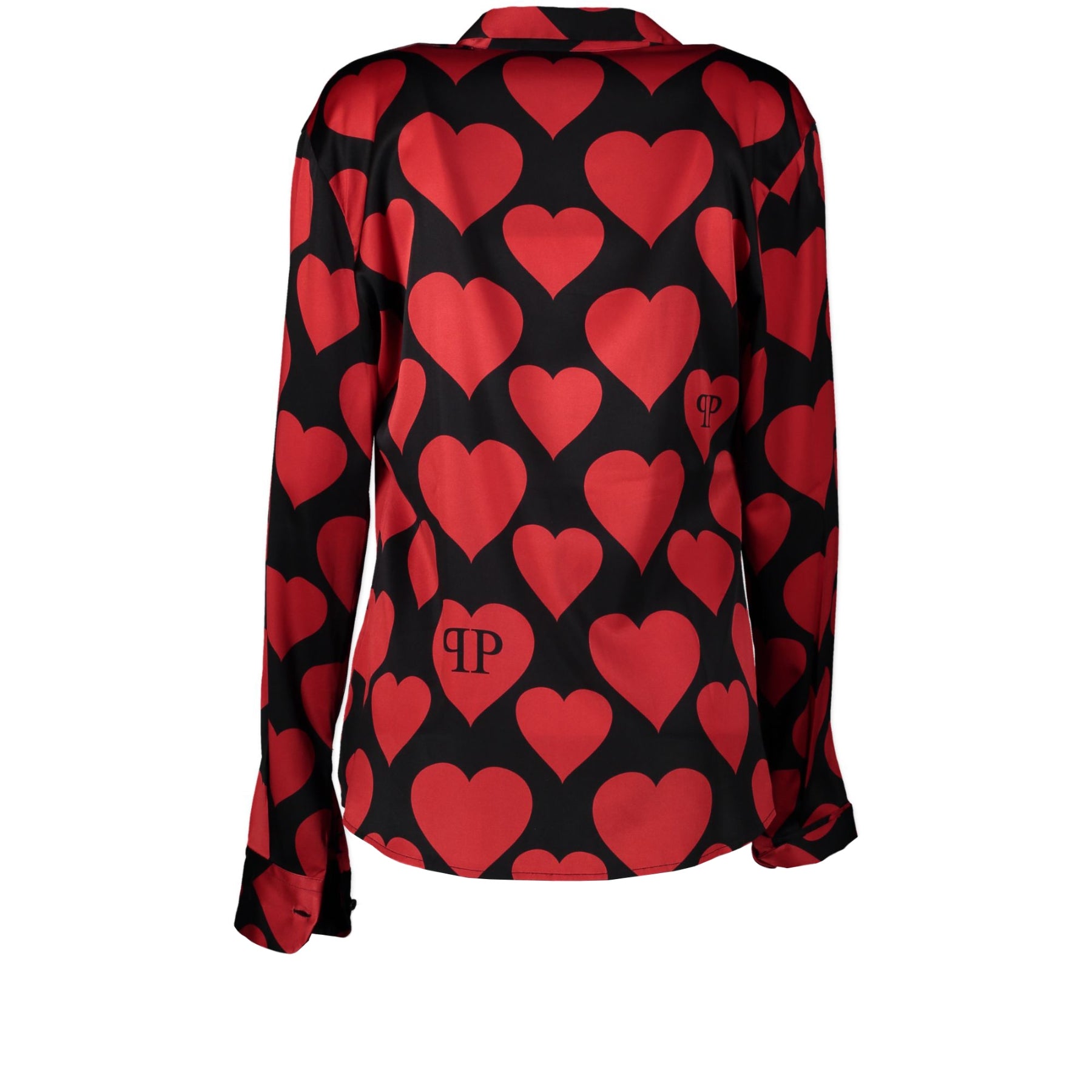 Authentic secondhand Philipp Plein Couture Black and Red Blouse - Size M designer fashion luxury vintage webshop safe secure online shopping
