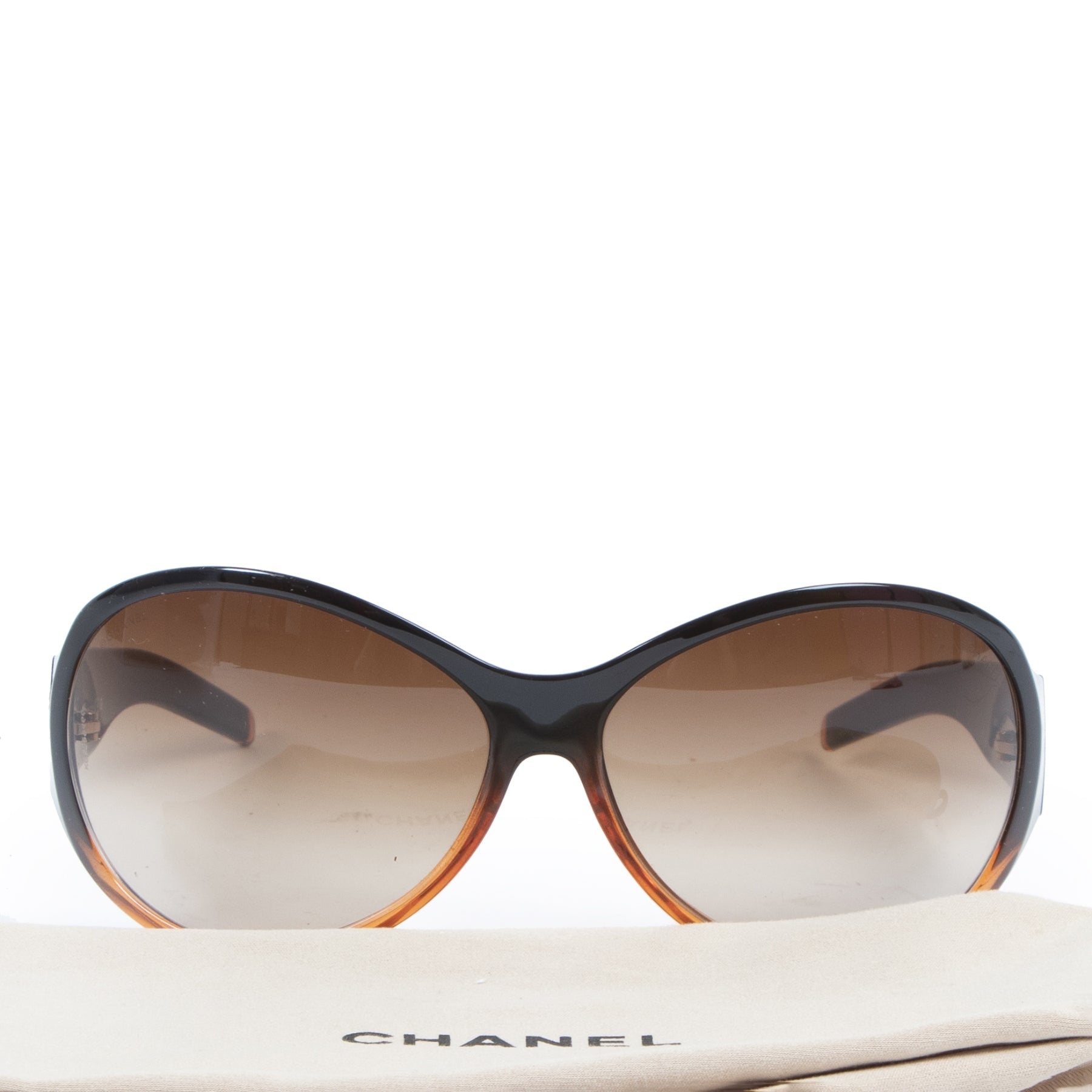 Authentic secondhand Chanel Brown Sunglasses designer accessories fashion luxury vintage webshop safe secure online shopping