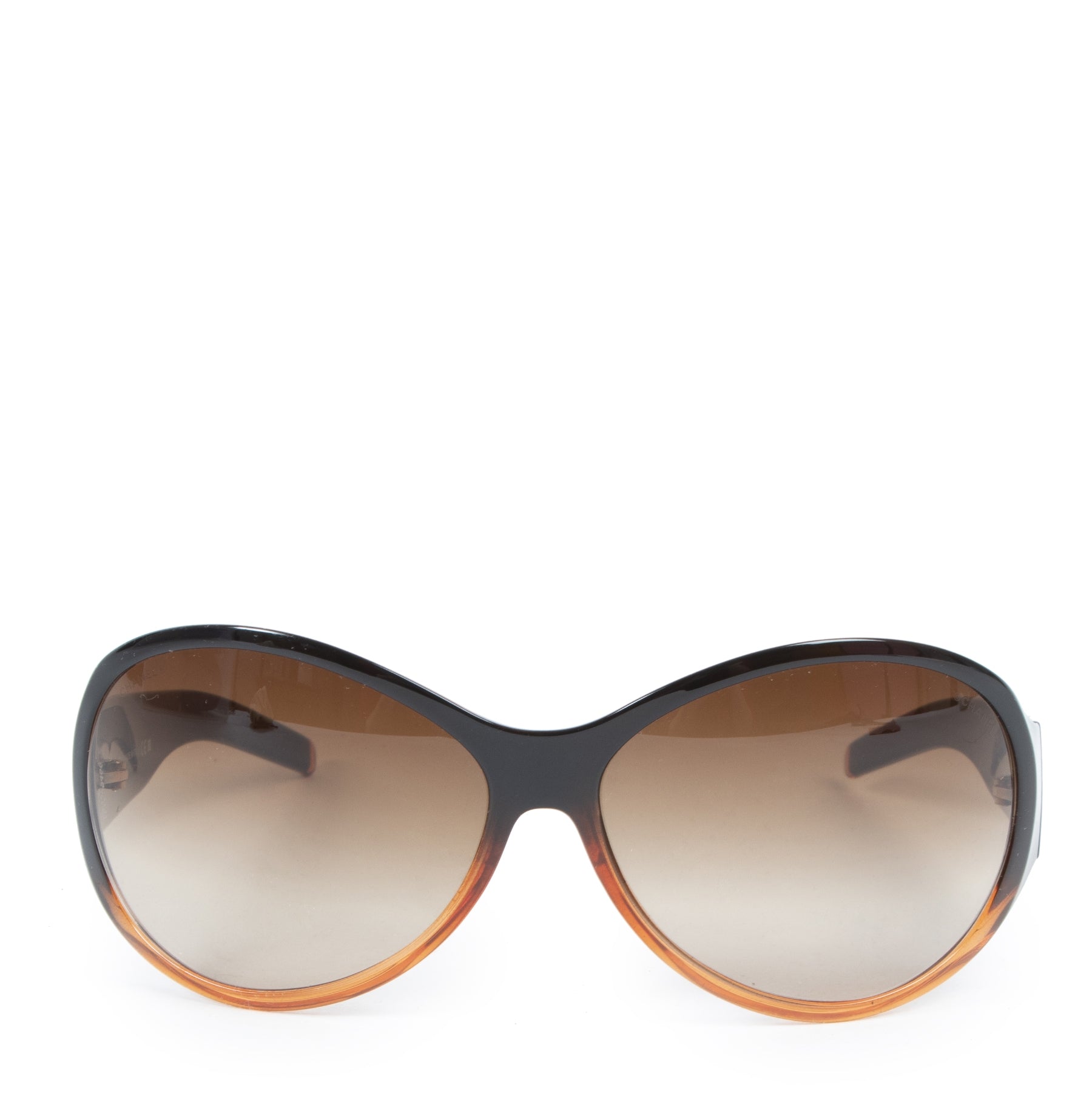 Authentieke Tweedehands Chanel Brown Sunglasses juiste prijs veilig online shoppen luxe merken webshop winkelen Antwerpen België mode fashion