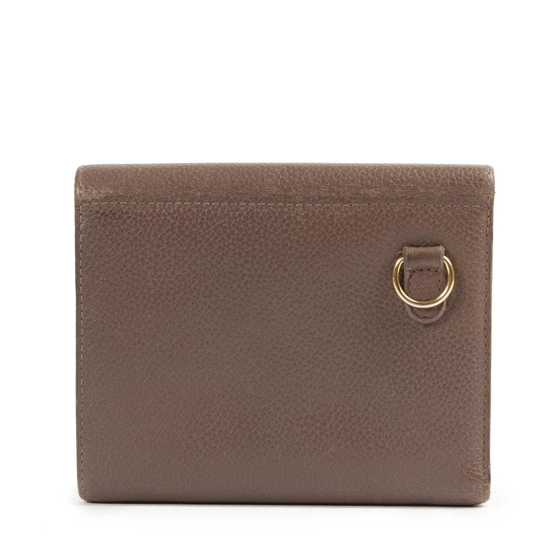 Authentic secondhand Delvaux Taupe Leather Wallet designer bags fashion luxury vintage webshop safe secure online shopping